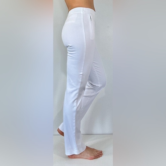 ELIE TAHARI WOMEN White Skinny long pant stretch cotton blend Size 2 US - Picture 3 of 6